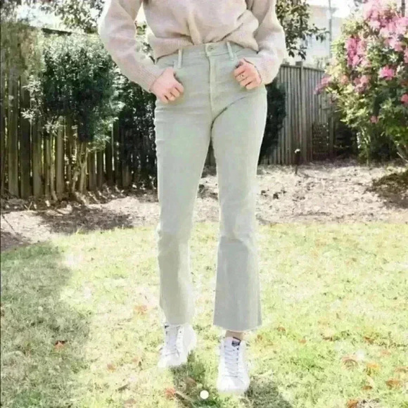 Mother The Hustle Ankle Fray in Play Date Size 26 Laurel Green - Picture 1 of 11